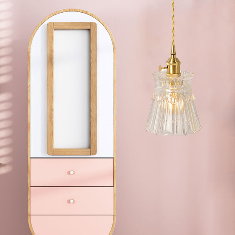 Lámpara de Aplique de Pared de 1 Luz de Vidrio de Cobre Nórdico Contemporáneo para Sala de Estar 