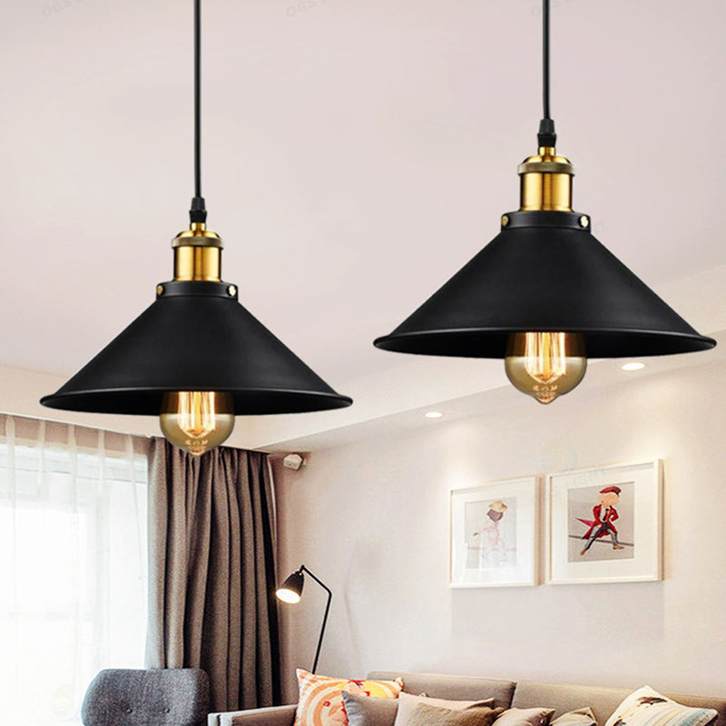 Zeitgenössische industrielle kuppelförmige Pendelleuchte aus Eisen mit 1 Licht für Esszimmer 