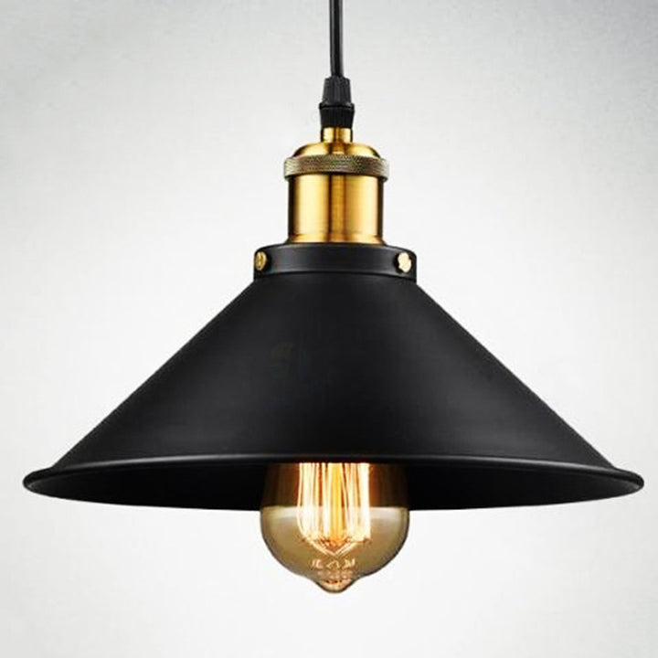 Suspension Luminaire à 1 Lumière en Fer Industriel Contemporain pour Salle à Manger 