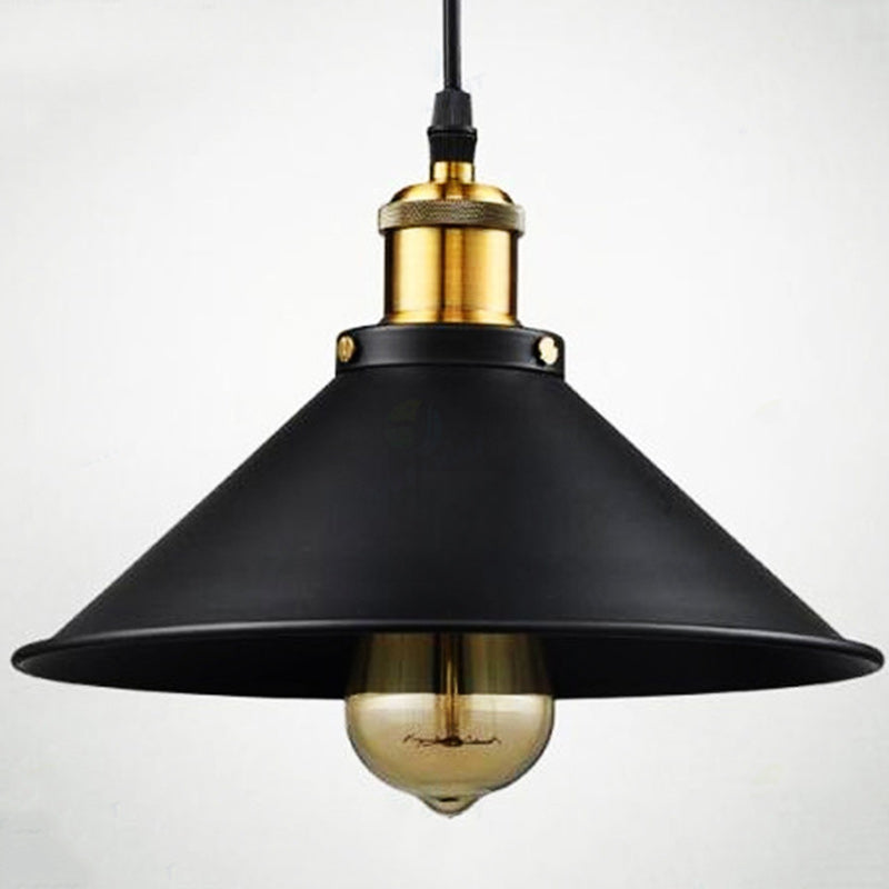 Suspension Luminaire à 1 Lumière en Fer Industriel Contemporain pour Salle à Manger 