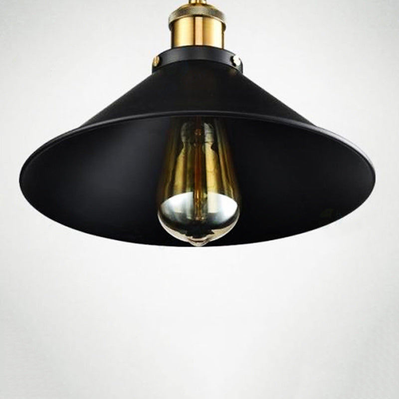 Zeitgenössische industrielle kuppelförmige Pendelleuchte aus Eisen mit 1 Licht für Esszimmer 