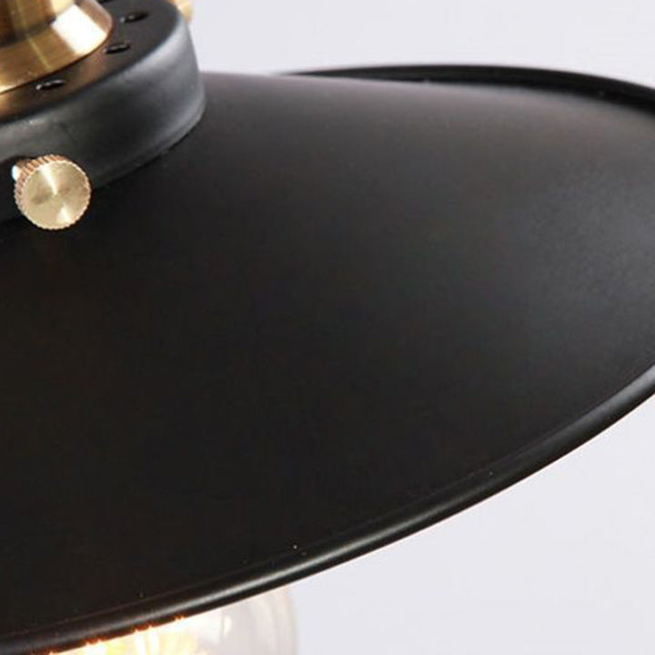 Suspension Luminaire à 1 Lumière en Fer Industriel Contemporain pour Salle à Manger 