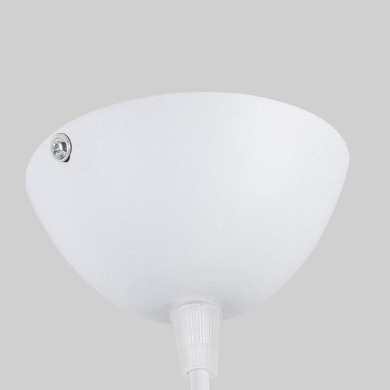 Contemporary Scandinavian Dome Aluminum Acrylic 1-Light Pendant Light For Living Room