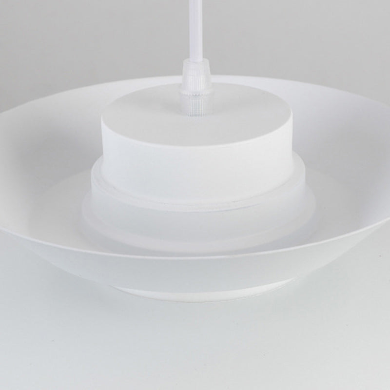 Contemporary Scandinavian Dome Aluminum Acrylic 1-Light Pendant Light For Living Room
