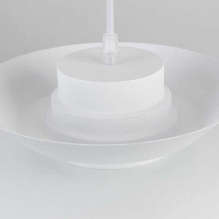 Contemporary Scandinavian Dome Aluminum Acrylic 1-Light Pendant Light For Living Room