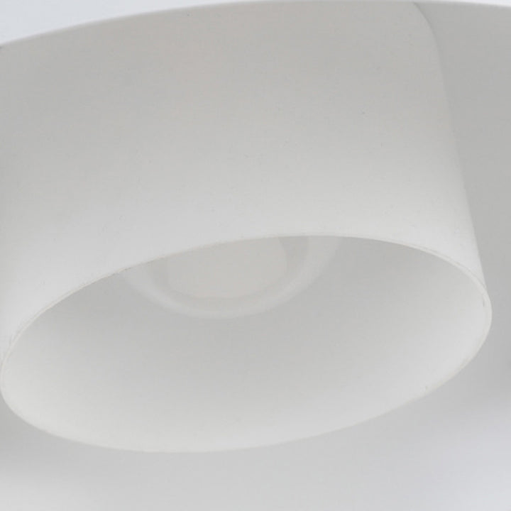 Contemporary Scandinavian Dome Aluminum Acrylic 1-Light Pendant Light For Living Room