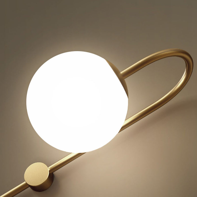 Applique murale contemporaine nordique en verre cuivre à 1 lumière pour salon 