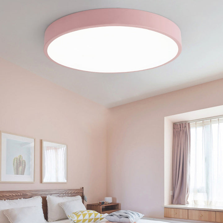 Plafonnier LED rond en fer acrylique scandinave contemporain pour salon 