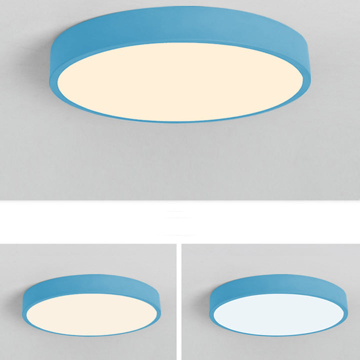Plafonnier LED rond en fer acrylique scandinave contemporain pour salon 