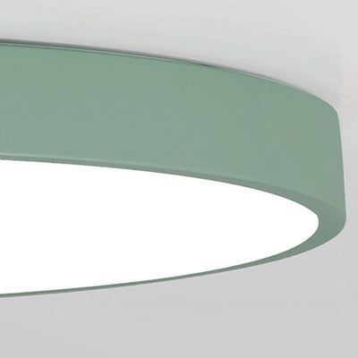 Contemporary Scandinavian Round Iron Acrylic LED Flush Mount Ceiling Light For Living Room