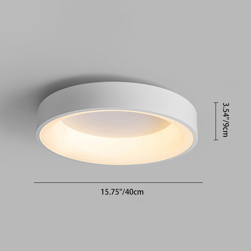 Plafonnier LED en acrylique rond nordique contemporain en fer pour salon 