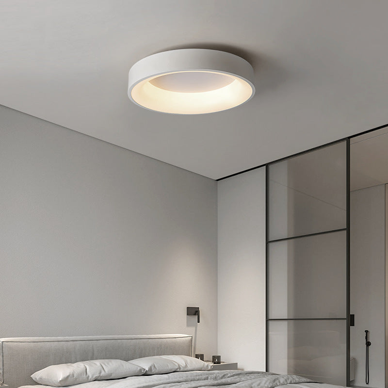 Plafonnier LED en acrylique rond nordique contemporain en fer pour salon 