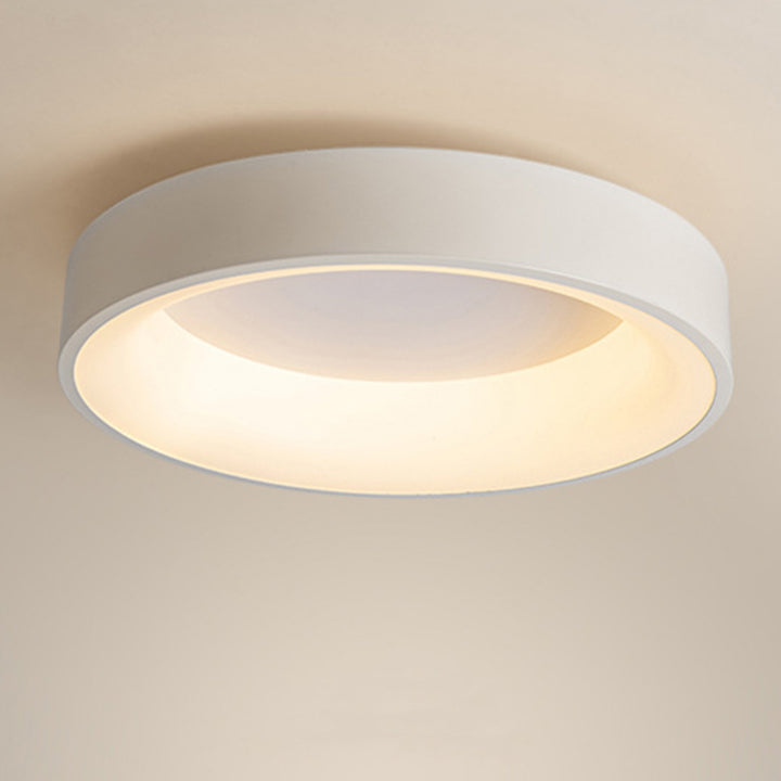 Plafonnier LED en acrylique rond nordique contemporain en fer pour salon 