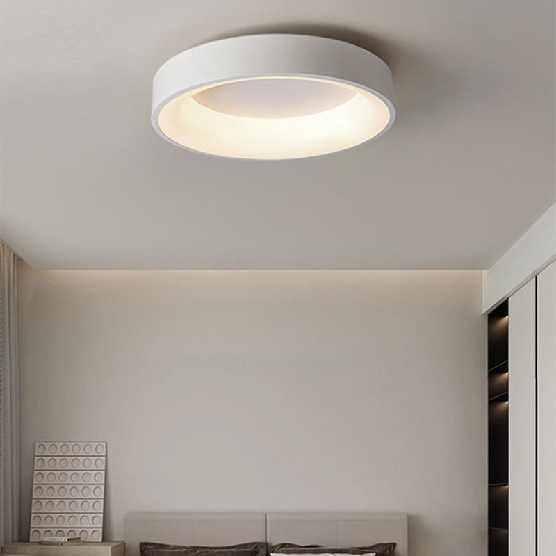 Plafonnier LED en acrylique rond nordique contemporain en fer pour salon 