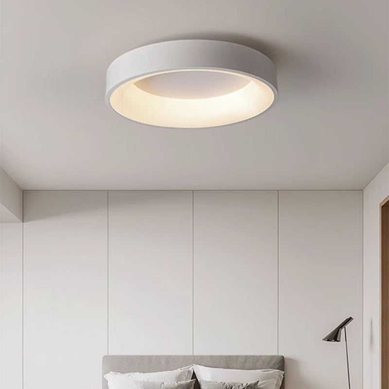 Plafonnier LED en acrylique rond nordique contemporain en fer pour salon 