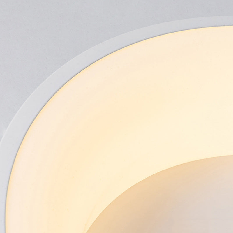 Plafonnier LED en acrylique rond nordique contemporain en fer pour salon 