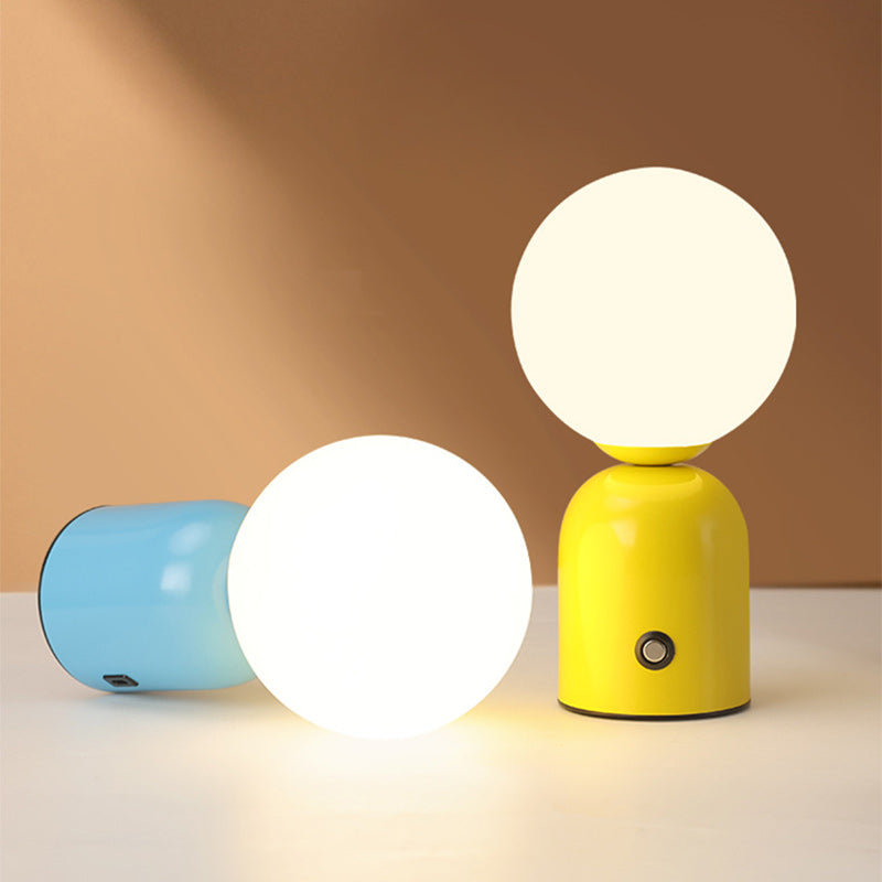 Contemporary Scandinavian Globe Iron Acrylic LED Table Lamp For Living Room