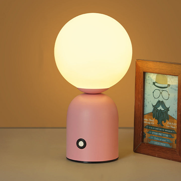 Contemporary Scandinavian Globe Iron Acrylic LED Table Lamp For Living Room