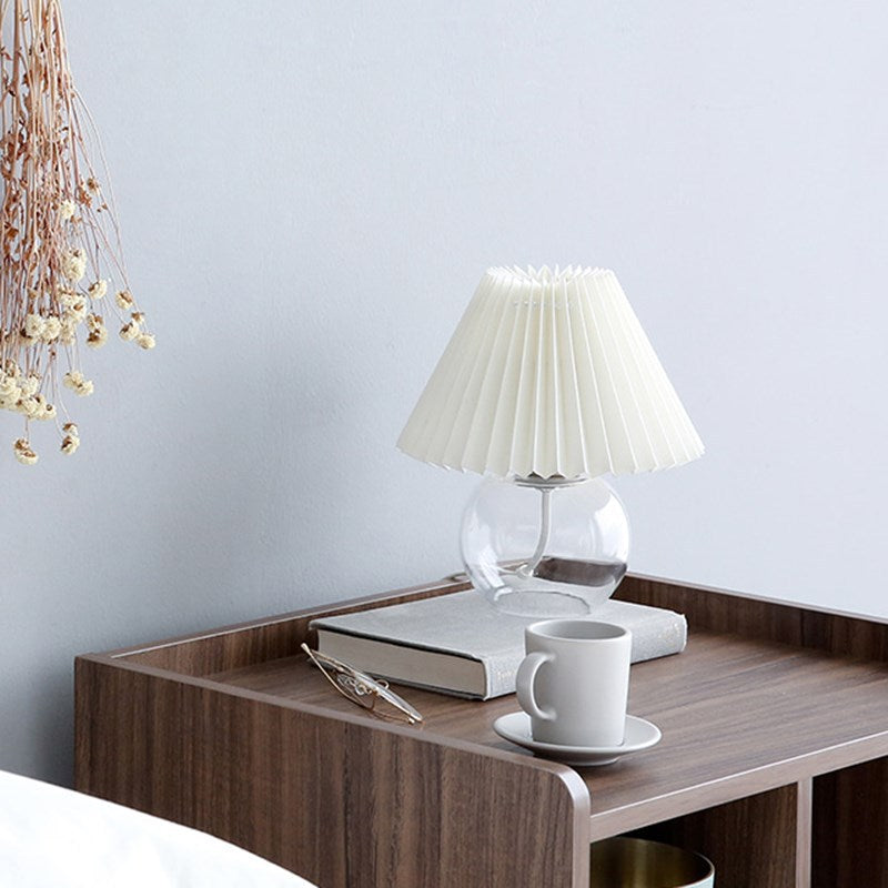 مصباح طاولة بغطاء زجاجي قبة حديثة بتصميم بسيط 1-ضوء لغرفة المعيشة 