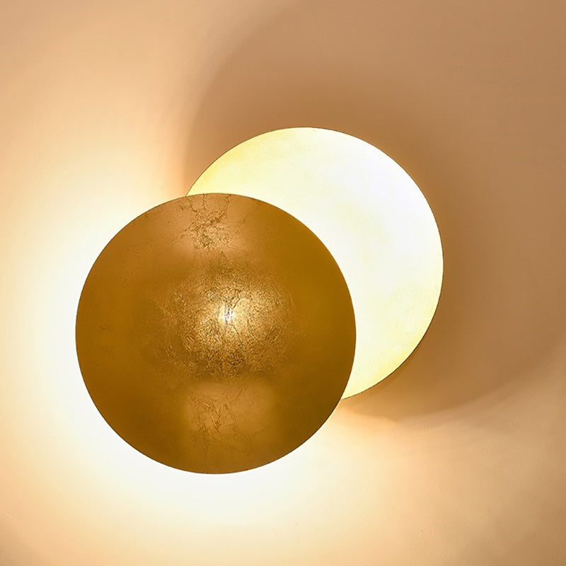 Applique murale contemporaine scandinave ronde en fer LED pour salon 