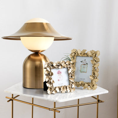 Lampe de table contemporaine en dôme de luxe en fer et verre à 1 lumière pour salon 