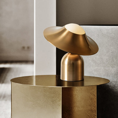 Lampe de table contemporaine en dôme de luxe en fer et verre à 1 lumière pour salon 