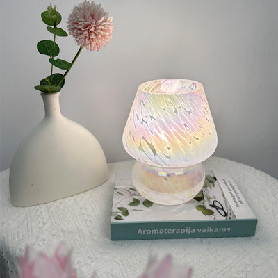 Zeitgenössische kreative ovale Glas-Tischlampe mit 1 Licht für das Wohnzimmer 
