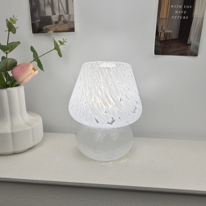Zeitgenössische kreative ovale Glas-Tischlampe mit 1 Licht für das Wohnzimmer 