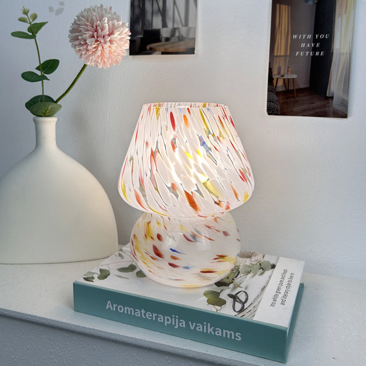 Zeitgenössische kreative ovale Glas-Tischlampe mit 1 Licht für das Wohnzimmer 