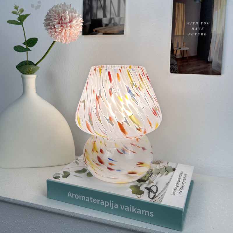 Zeitgenössische kreative ovale Glas-Tischlampe mit 1 Licht für das Wohnzimmer 