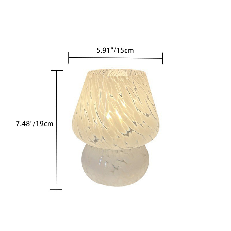 Zeitgenössische kreative ovale Glas-Tischlampe mit 1 Licht für das Wohnzimmer 