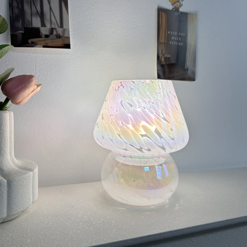 Zeitgenössische kreative ovale Glas-Tischlampe mit 1 Licht für das Wohnzimmer 
