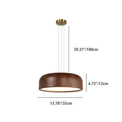 Lustre suspendu LED acrylique rond en fer traditionnel japonais pour salon 