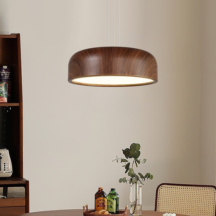 Lustre suspendu LED acrylique rond en fer traditionnel japonais pour salon 