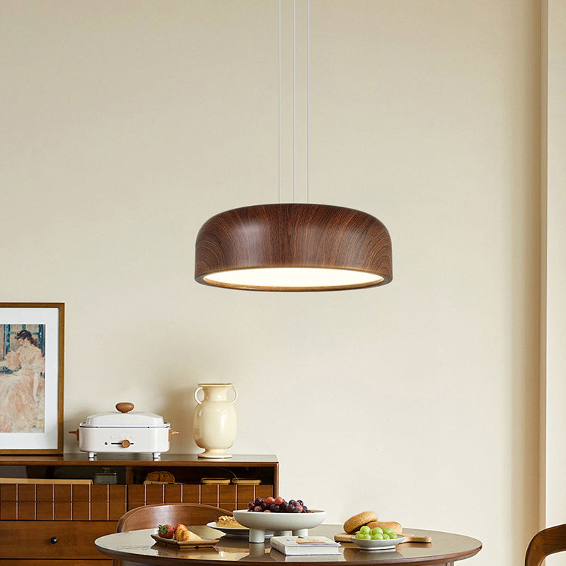 Lustre suspendu LED acrylique rond en fer traditionnel japonais pour salon 