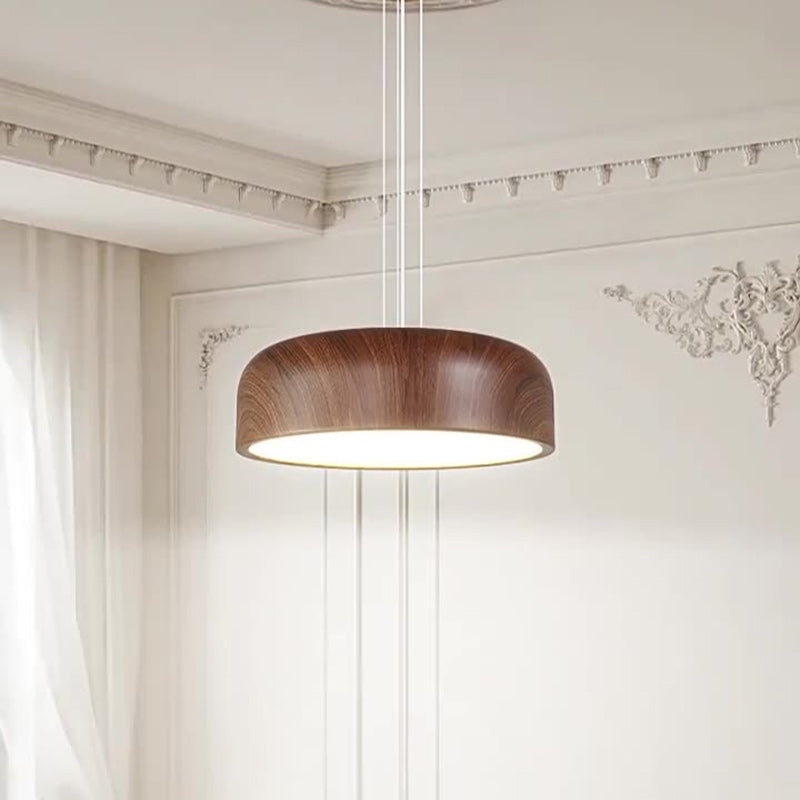 Lustre suspendu LED acrylique rond en fer traditionnel japonais pour salon 