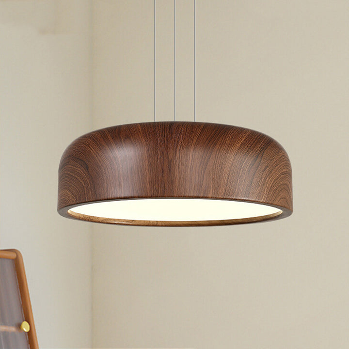 Traditionelle japanische runde Eisen-Acryl-LED-Pendelleuchte für das Wohnzimmer 