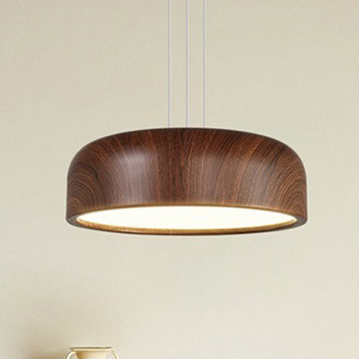Traditionelle japanische runde Eisen-Acryl-LED-Pendelleuchte für das Wohnzimmer 