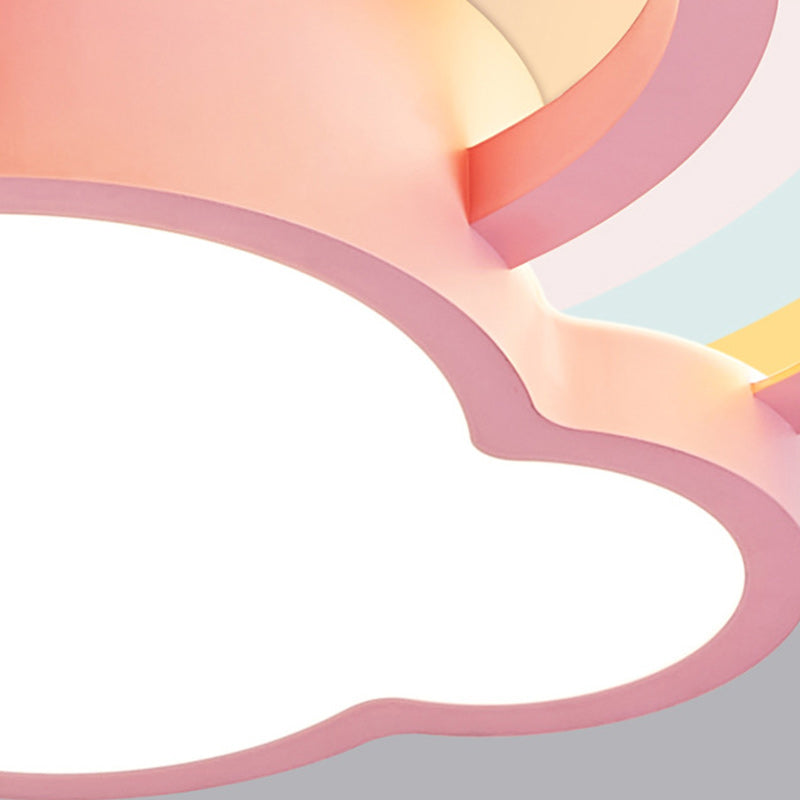 Plafonnier Enfant LED en Acrylique Fer Nuage Créatif Contemporain pour Salon 