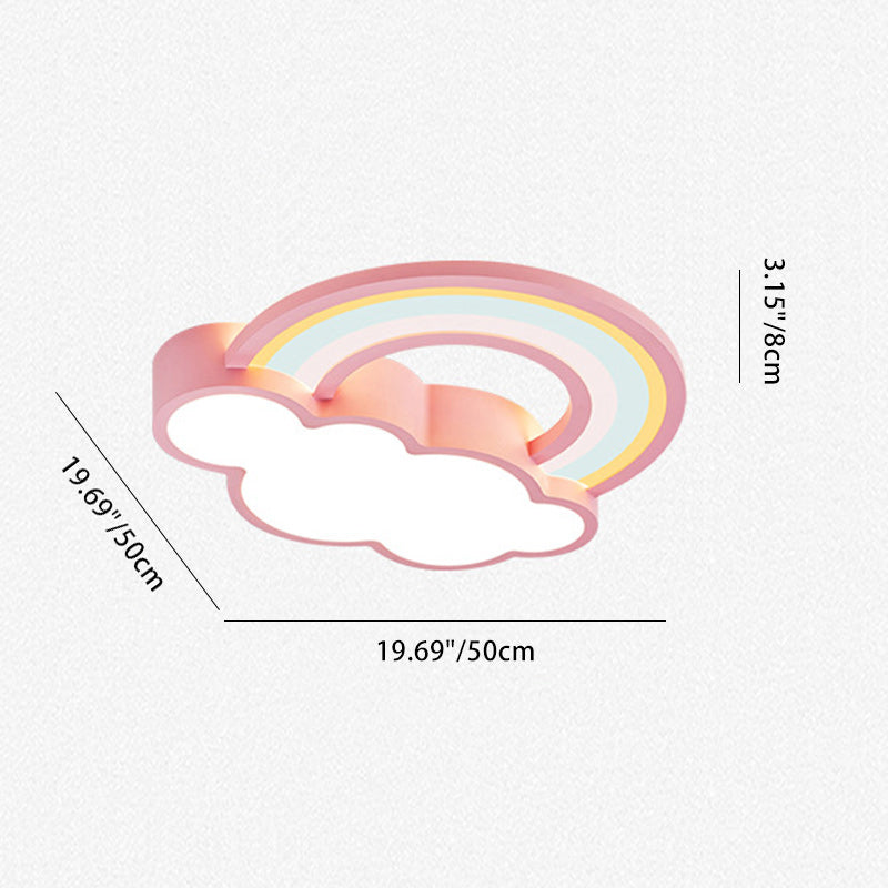 Plafonnier Enfant LED en Acrylique Fer Nuage Créatif Contemporain pour Salon 