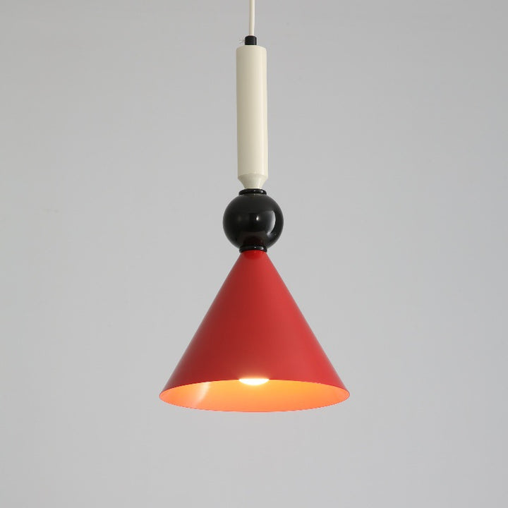 Zeitgenössische nordische Kegel Eisen 1-Licht Pendelleuchte für Wohnzimmer 