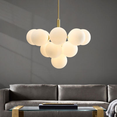 Globe en fer et verre de luxe contemporain, lustre 5/13 lumières pour salon 