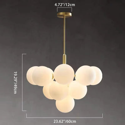 Globe en fer et verre de luxe contemporain, lustre 5/13 lumières pour salon 