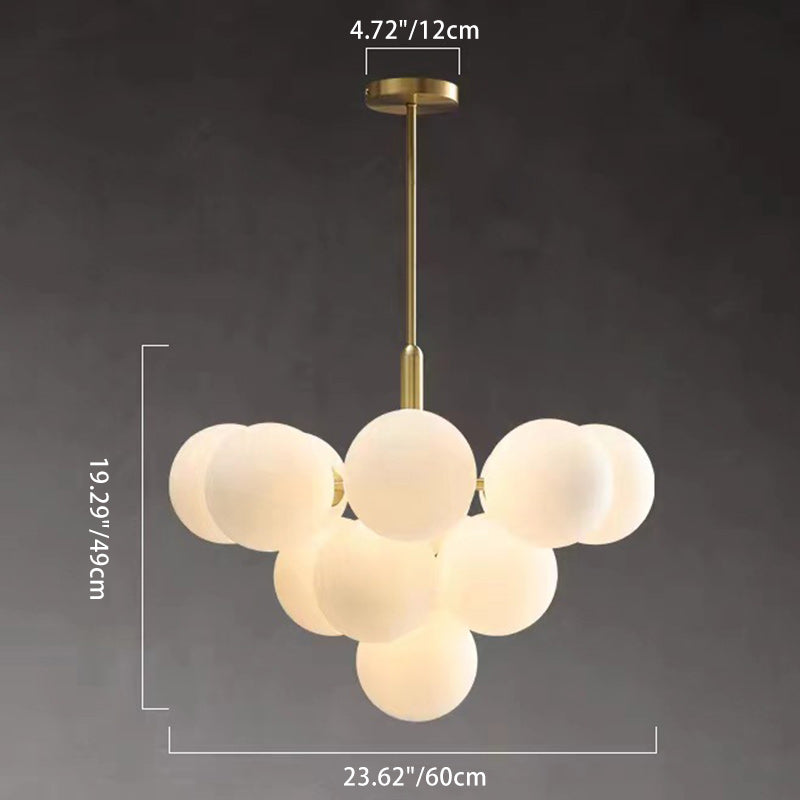 Globe en fer et verre de luxe contemporain, lustre 5/13 lumières pour salon 