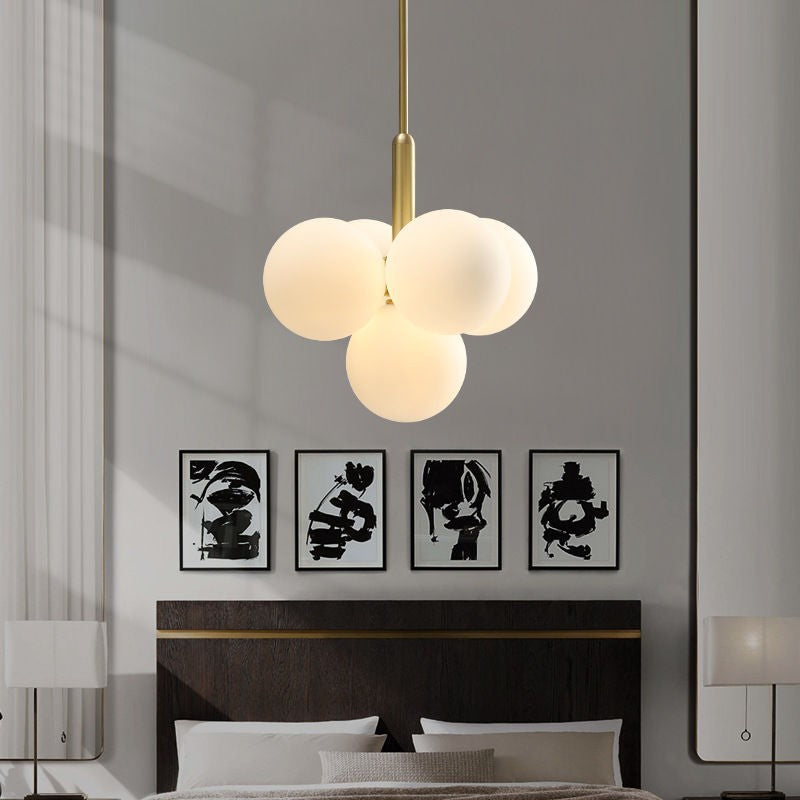 Globe en fer et verre de luxe contemporain, lustre 5/13 lumières pour salon 