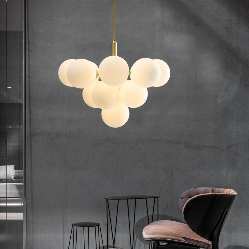 Globe en fer et verre de luxe contemporain, lustre 5/13 lumières pour salon 