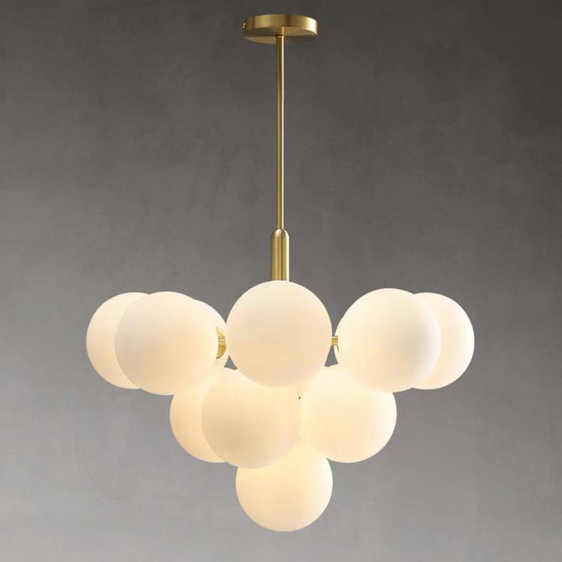 Globe en fer et verre de luxe contemporain, lustre 5/13 lumières pour salon 
