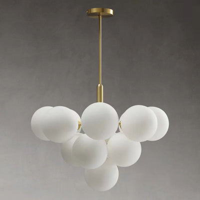 Globe en fer et verre de luxe contemporain, lustre 5/13 lumières pour salon 