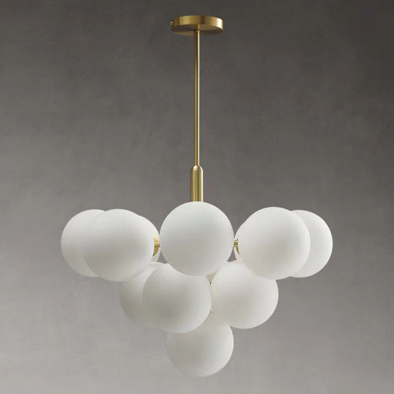 Globe en fer et verre de luxe contemporain, lustre 5/13 lumières pour salon 