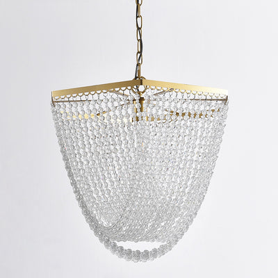 Suspension luminaire traditionnel de luxe en forme de goutte en fer avec cristal à 1 lumière pour salon 